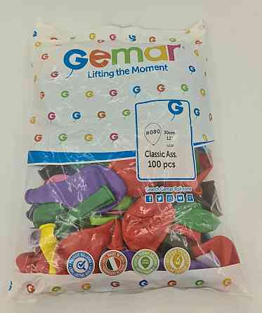 Повітряні кульки 12" (30 см) пастель асорті Gemar 100 шт (1 пачка) Харків
