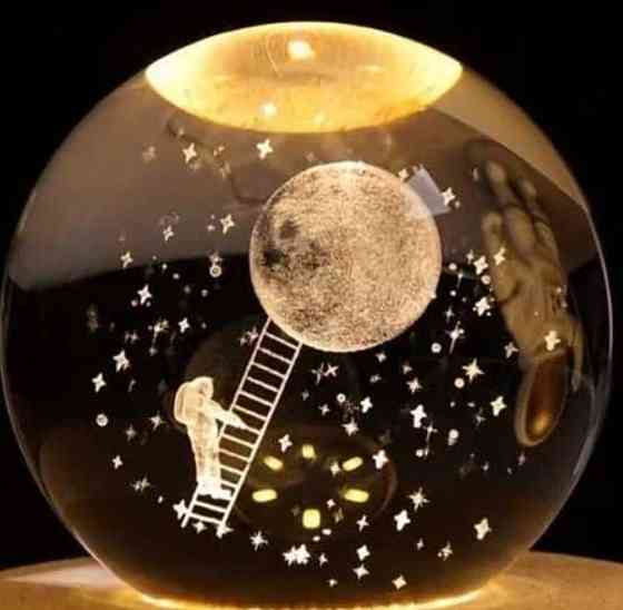 НОЧНИК хрустящая Шар 3Д с подсветкой ночник Шар с подсветкой Харьков