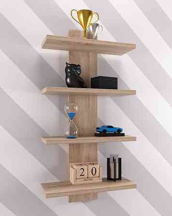 Полиця навісна ПН-5, Дуб Сонома, 350/140/700 Львів