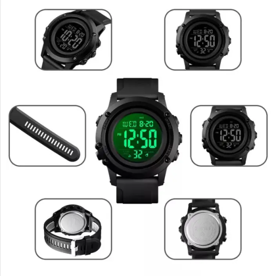 Чоловічий наручний годинник Skmei 1506 Чорний з чорним Київ