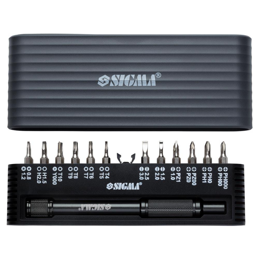 Викрутка + біти 1/4" 24 шт CrV для мобільних телефонів (пласт. кейс) SIGMA (4003251) Київ - фото 2