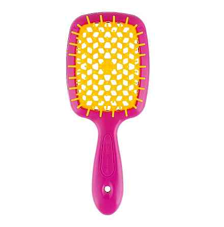 Гребінець SMALL SUPER BRUSH Рожевий з жовтим Janeke Вінниця