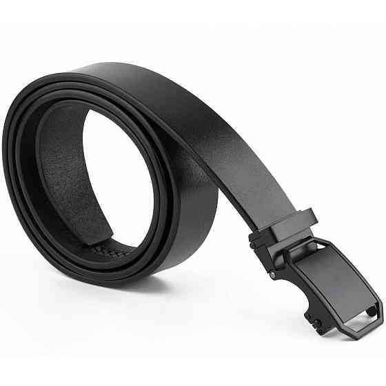 Ремінь чоловічий з пряжкою матовою Чорний (Vintage) Київ