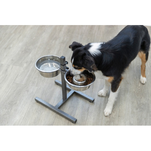 Миска Trixie для собак подвійна на регульованій підставці металева 2x1,8 л/21 см h-40 см Київ - фото 3