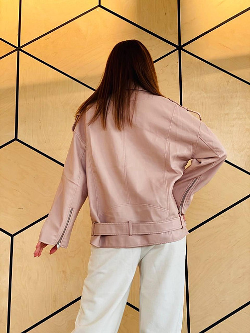 Женская куртка оверсайз Пудровый L Харьков - изображение 2