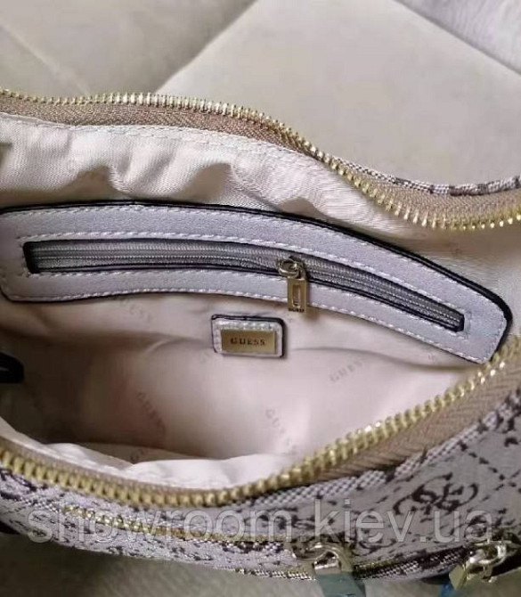 Комплектна жіноча сумка на плече Guess (812820) бежева Київ - фото 3