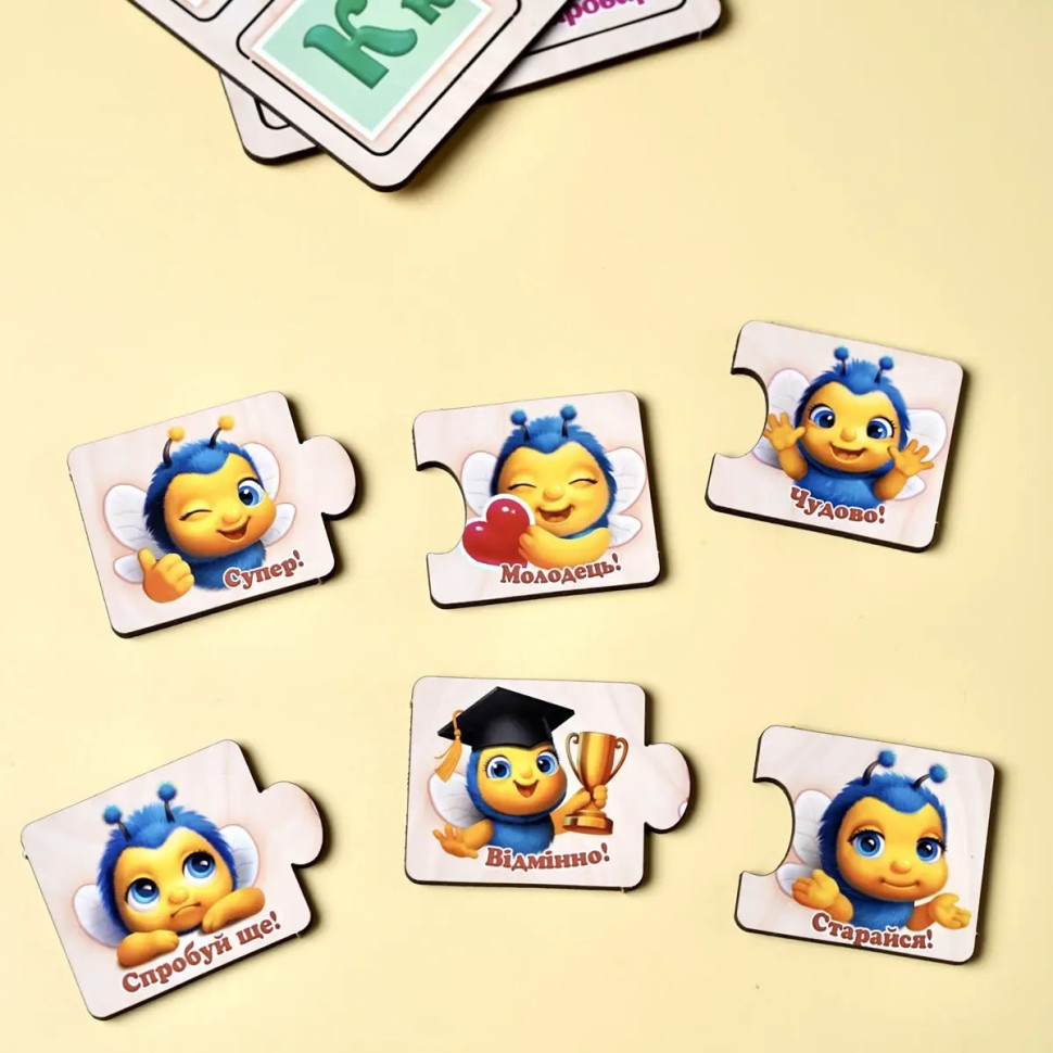 Розвиваючий пазл-половинки "Українська абетка" (ПСД252) PSD252 дерев'яний Вінниця - фото 6