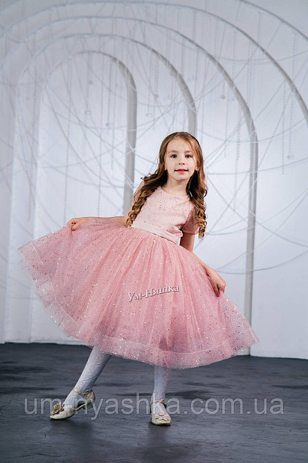 Пудровое платье пышное с блестками Кривой Рог - изображение 4