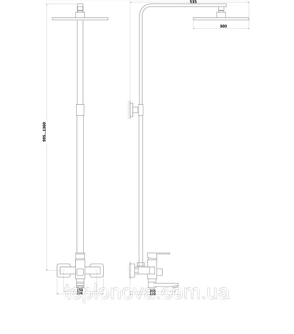 Душевая система Globus Lux MILANO VAN-GLM-0026-11-Graphite Черновцы - изображение 4
