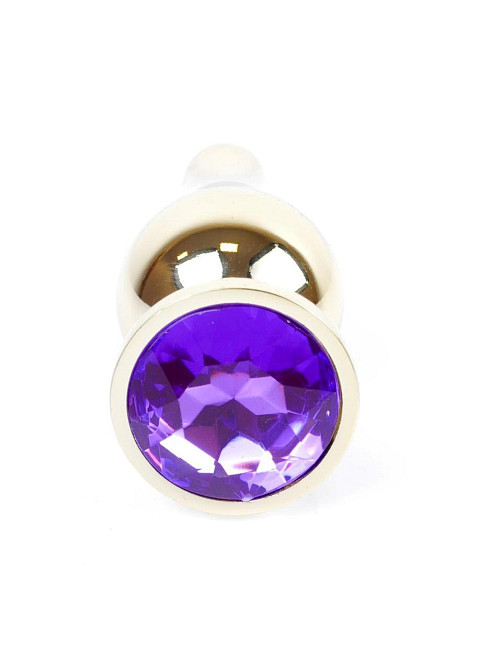 Анальна пробка - Jewellery Gold Long Plug Purple Sex Aura Київ - фото 2