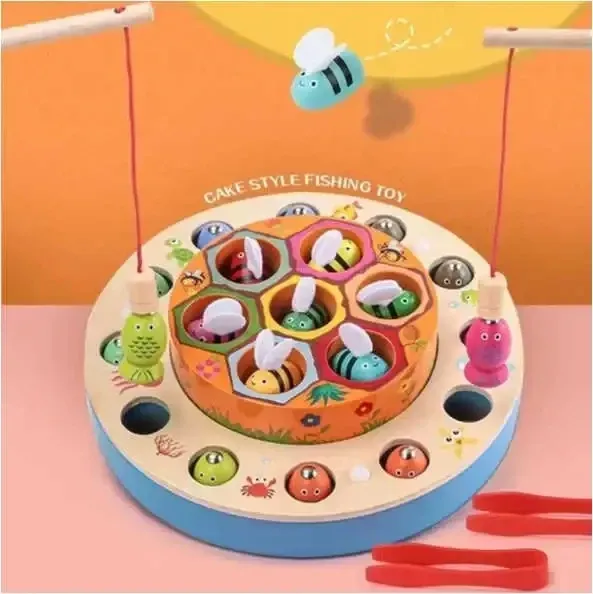 Логічна гра С 58621 (20) 2в1, магнітна рибаловля, сортер, вудочки, щипці, в коробці, шт Киев - изображение 1