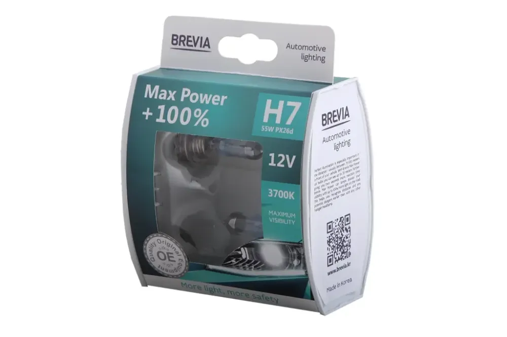 Лампа галогенная 12В  H7 Brevia +100% Max Power (2 шт.) Винница - изображение 2