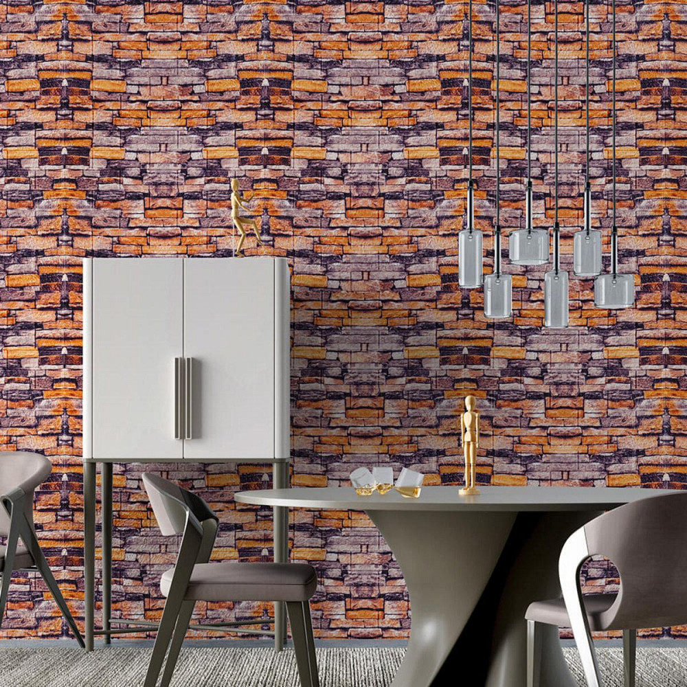 Декоративная 3D панель самоклейка 700x770x3мм Песчаник Екатеринославский кирпич (045-3) SW-00000692 Киев - изображение 5