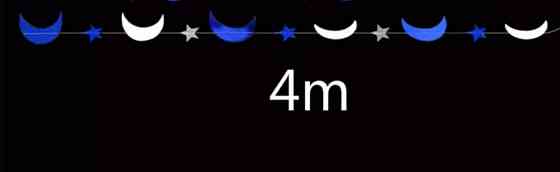 Гирлянда звездочки и луны на нити 4 м серебристо-синий Киев