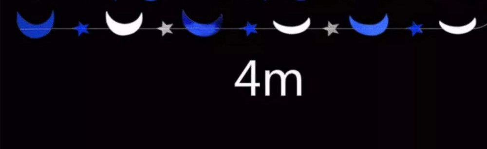 Гирлянда звездочки и луны на нити 4 м серебристо-синий Киев - изображение 2