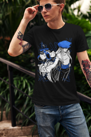 Футболка з аніме принтом Мисливець × Мисливець оверсайз (S/M/L) Чорний AnimeJ0759 Дніпро