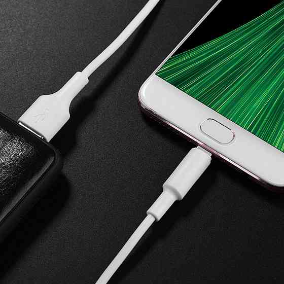 Кабель HOCO X25 USB - Micro 2A, 1m, PVC, PVC конектори, колір білий 6957531080138 Одеса