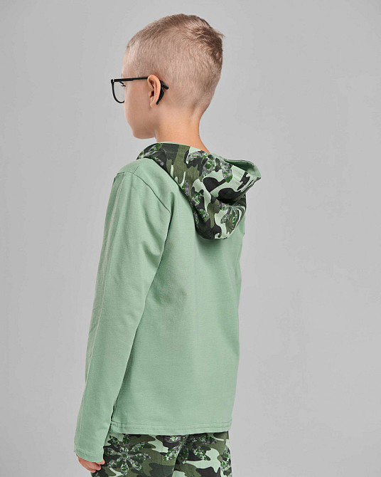 Пижама детская комплект со штанами с капюшоном на мальчика Tom John 89159 7-8 Киев - изображение 4