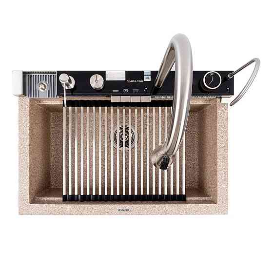 VALESO Мийка гранітна VALESO 6846 IRENA (карамель) матова, повна комплектація (Водоспад) Коломыя