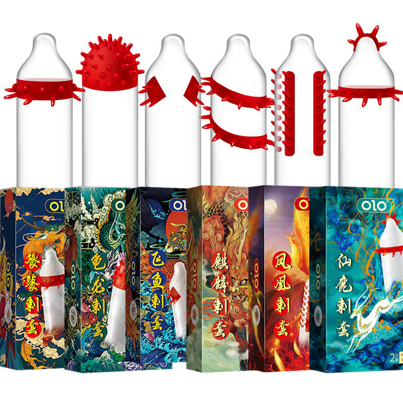 Презервативи стимулюючий з вусиками OLO Kirin з силіконовою змазкою 18 см 2 шт. Вінниця - фото 5