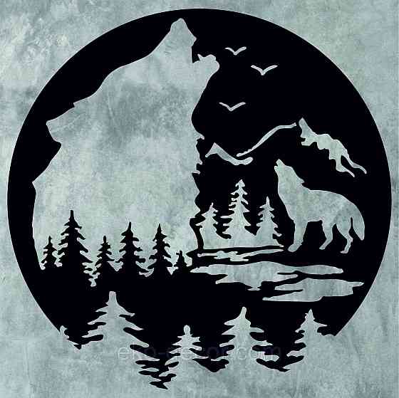 Декоративное настенное Панно «Волк», Декор на стену Киев