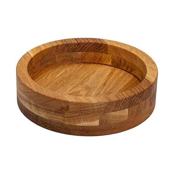 Дерев'яна миска для подачі 27 см глибока з дуба B1W270226 Коломия