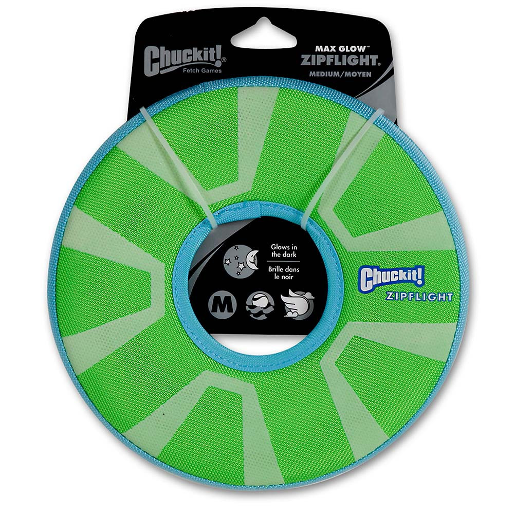 Игрушка Chuсkit! Zipflight Max Glow светящийся в темноте летающий диск для собак средних размеров, размер M Винница - изображение 3