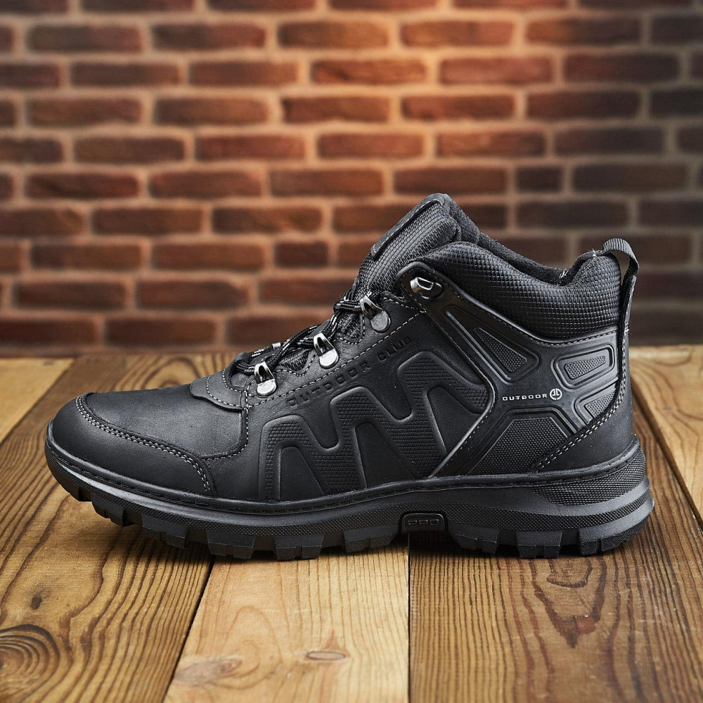 Чоловічі теплі зимові стильні черевики з натуральної шкіри та хутра артикул 115/1 Харків - фото 7