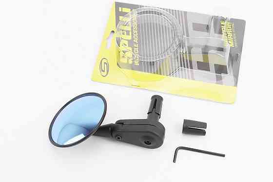 Дзеркало кругле, регульоване, кут налаштування 360°, чорне SBM-4065 Київ