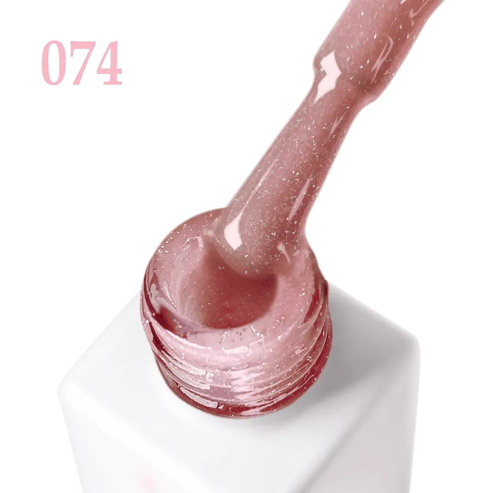 Гель-лак для ногтей светоотражающий бежевый 074 with shimmer JOIA vegan 6 мл Киев - изображение 9