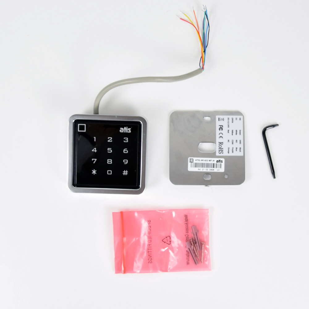 Металева кодова клавіатура вологозахищена ATIS AK-603 MF-W з сенсорними кнопками Київ - фото 4