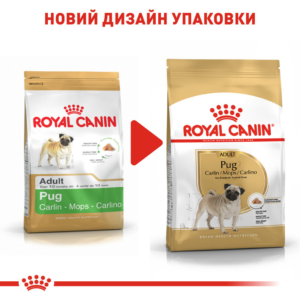 Корм для взрослых собак породы Мопс ROYAL CANIN PUG ADULT 1.5 кг Киев - изображение 6