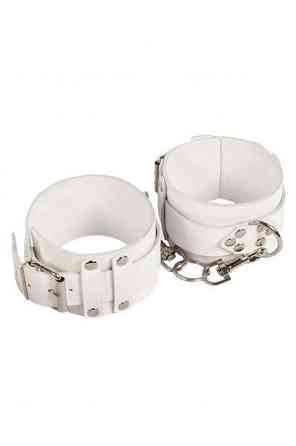 Оковы Leather Dominant Leg Cuffs, White Sex Aura Київ