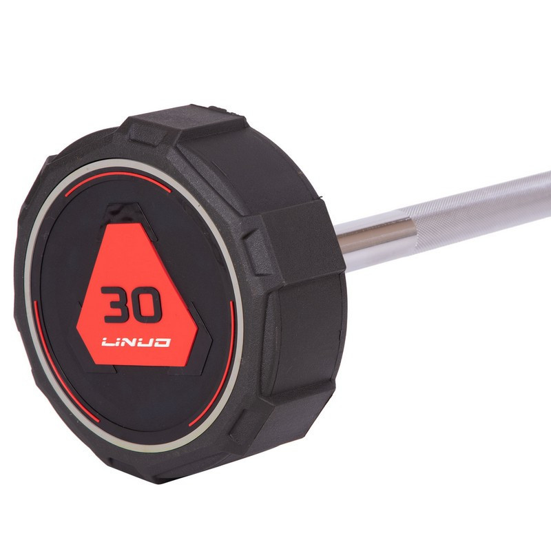 Штанга фіксована пряма поліуретанова LI NUO 3622-30 довжина 116 см 30 кг Київ - фото 3