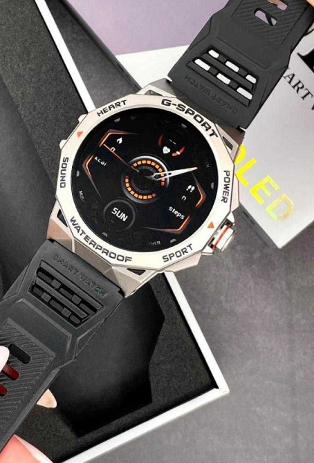 Годинник з пульсометром Modfit Endurance Silver-Black та захистом IP68 Київ - фото 1