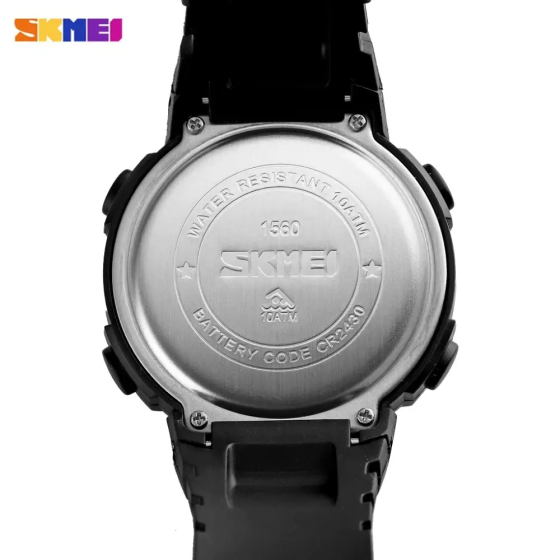 Мужские наручные спортивные часы Skmei 1560 (Черный) Винница