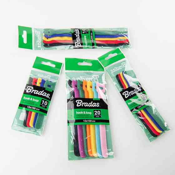 Многофункциональная лента - липучка, TC 12x150мм, разноцветная, 10 шт., HLTC12150/10MIX5 Киев