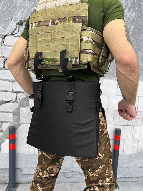 Сидушка потрійна каремат тактичний з кріпленням на РПС бронь і пояс складна коврик мультикам Чорні Одеса - фото 3