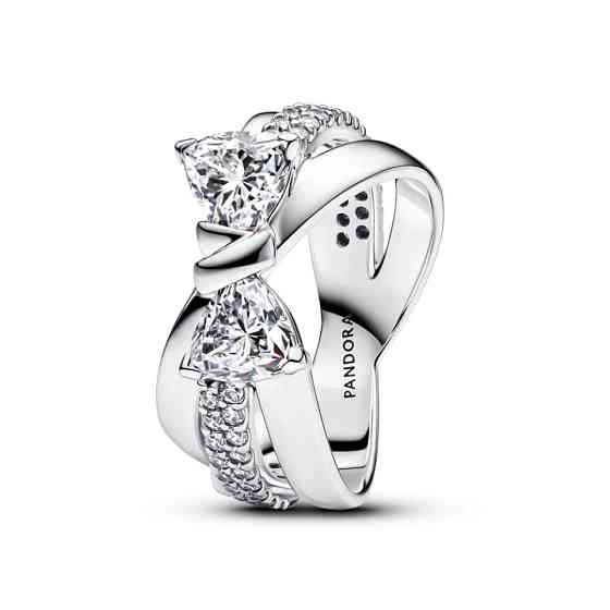 Срібна каблучка Pandora Іскристий бант 193553C01 48 Київ