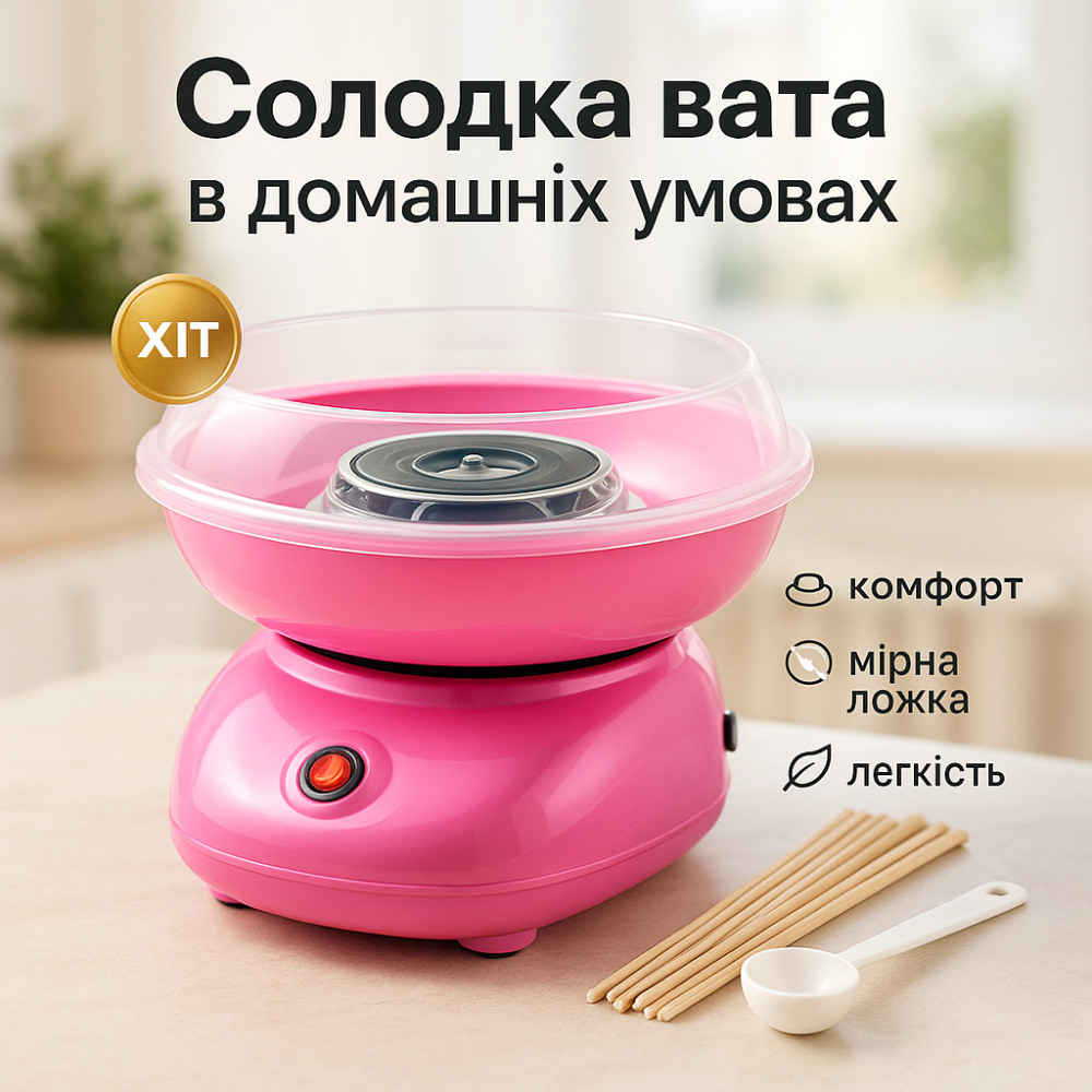 Апарат для солодкої вати Cotton Candy Maker, дитячий апарат для солодкої вати в домашніх умовах GH-70 Львів - фото 20