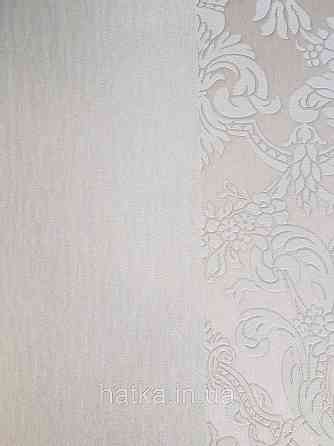 Шпалери вінілові на флізеліні Rasch Trianon Xlll 0.53х10 однотонні хвилясті класика кремові Київ