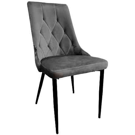 Крісло стілець для кухні обіднє Bonro B-426 велюр сіре Київ