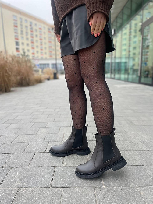 Edan Instruments Черевики жіночі EDAN коричневі шкіра натуральна зимові высота 15 см размер 38- Коломия - фото 6