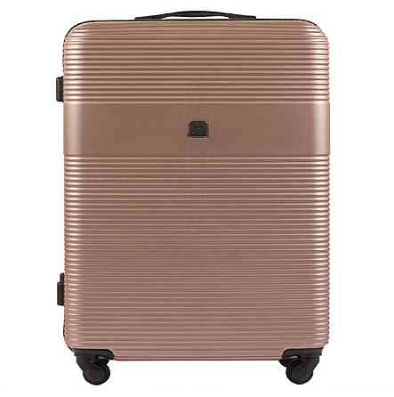 Валіза пластикова WINGS 5398 мала 55 см золотисто-рожева Київ