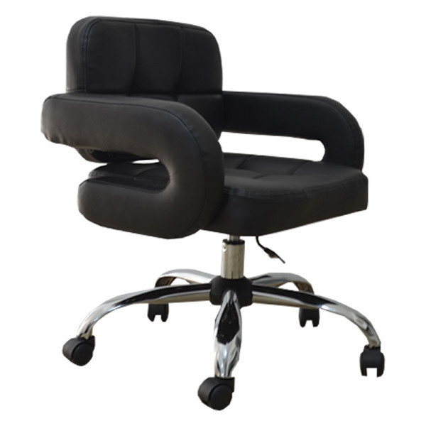 Крісло майстра на колесах Джессі (Чорний) Київ - фото 6