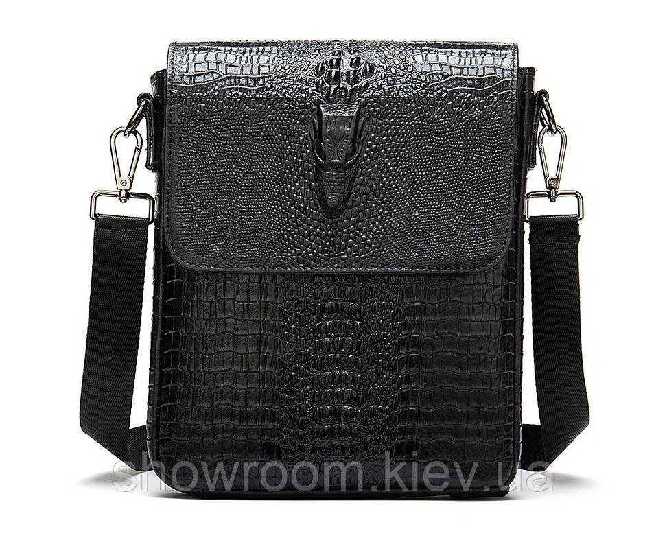 Мужская кожаная сумка на плечо под рептилию Leather Collection (5061) Киев - изображение 1