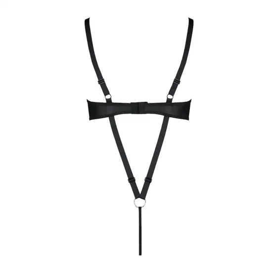 Боді з екошкіри Passion CELINE BODY 6XL/7XL black, з доступом, відкритий Львів