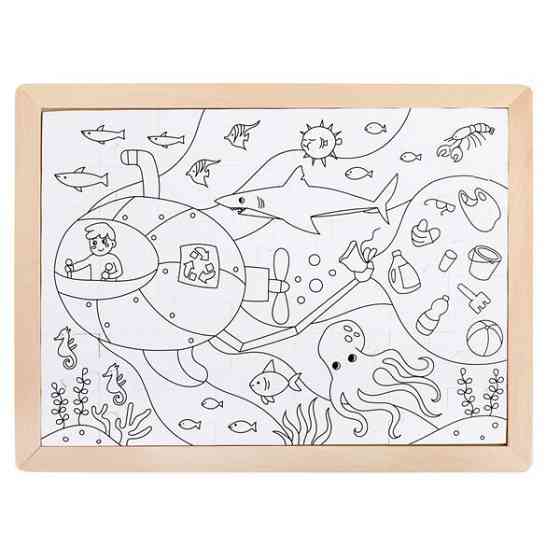 Пазл Hape Океан з розмальовкою (E1643) Киев