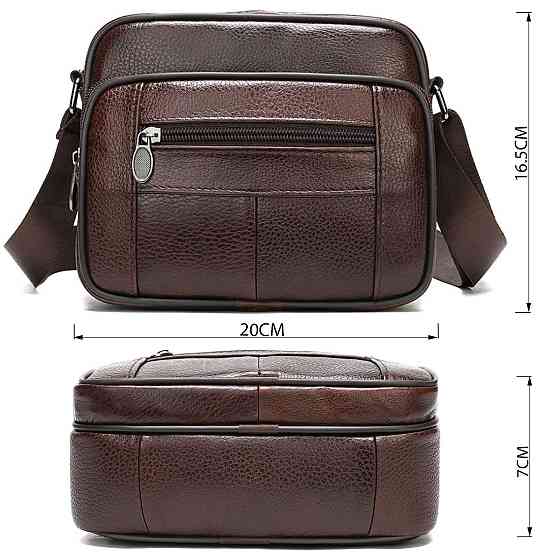 Сумка мужская флотар кожаная Vintage 14988 Коричневая Киев