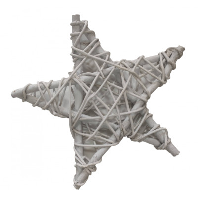 Украшение декоративное YES! Fun Звезда ротанговая белая 25 см (974256) Винница - изображение 1